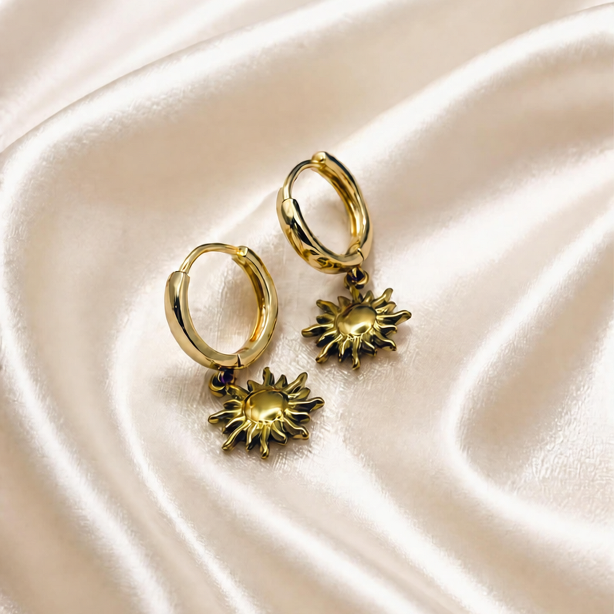 Gold SUN earrings